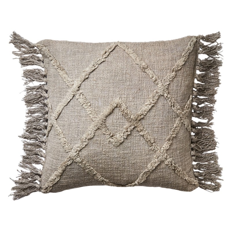 CUSHION COVER W 50 GREY TUFTED     - CUSHIONS